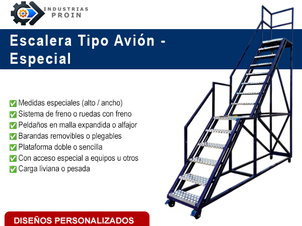 Escalera Tipo Avión con medidas especiales